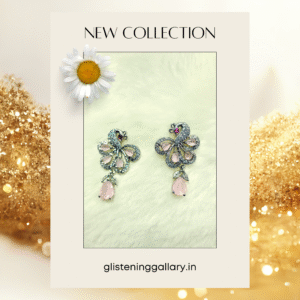 Butterfly Bloom Pink Stone Earrings