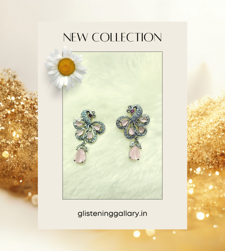 Butterfly Bloom Pink Stone Earrings