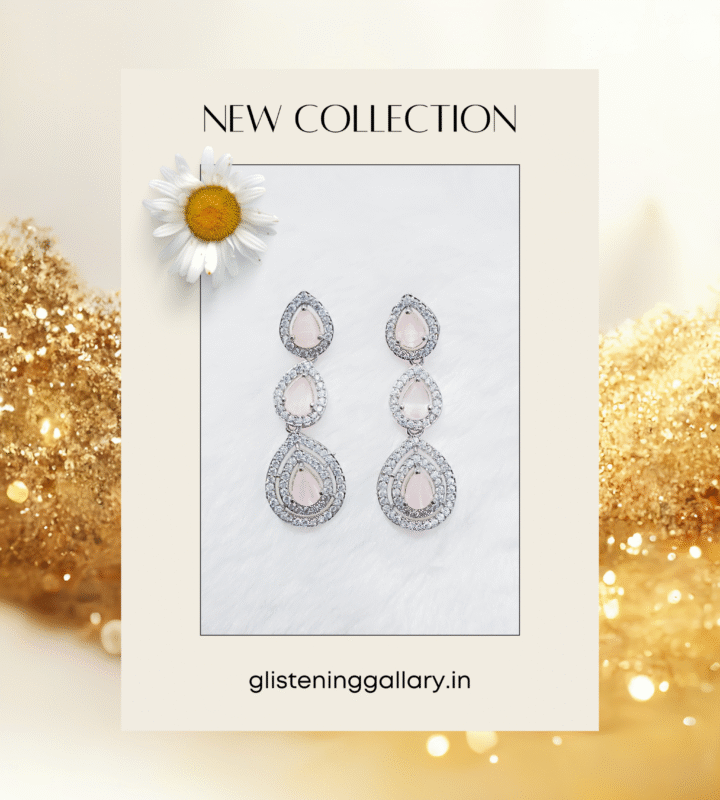 Crystal Teardrop Layered Dangler Earrings