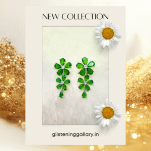 Emerald Bloom Drop Earrings