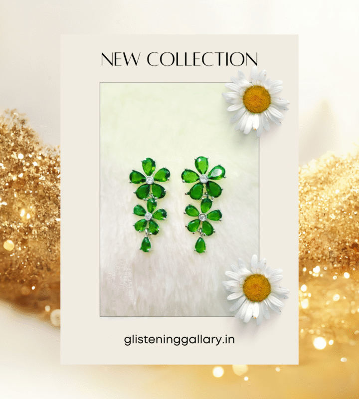 Emerald Bloom Drop Earrings