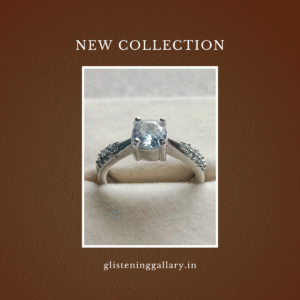 Elegant Silver Solitaire Ring with Side Stone Accents