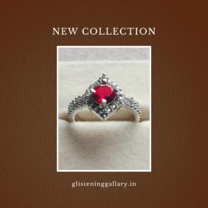 Elegant Silver Ring with Ruby Red Stone – New Collection