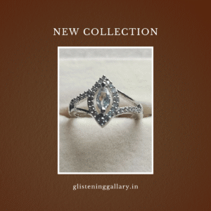 Marquise Cut Diamond Frame Ring – Sterling Silver