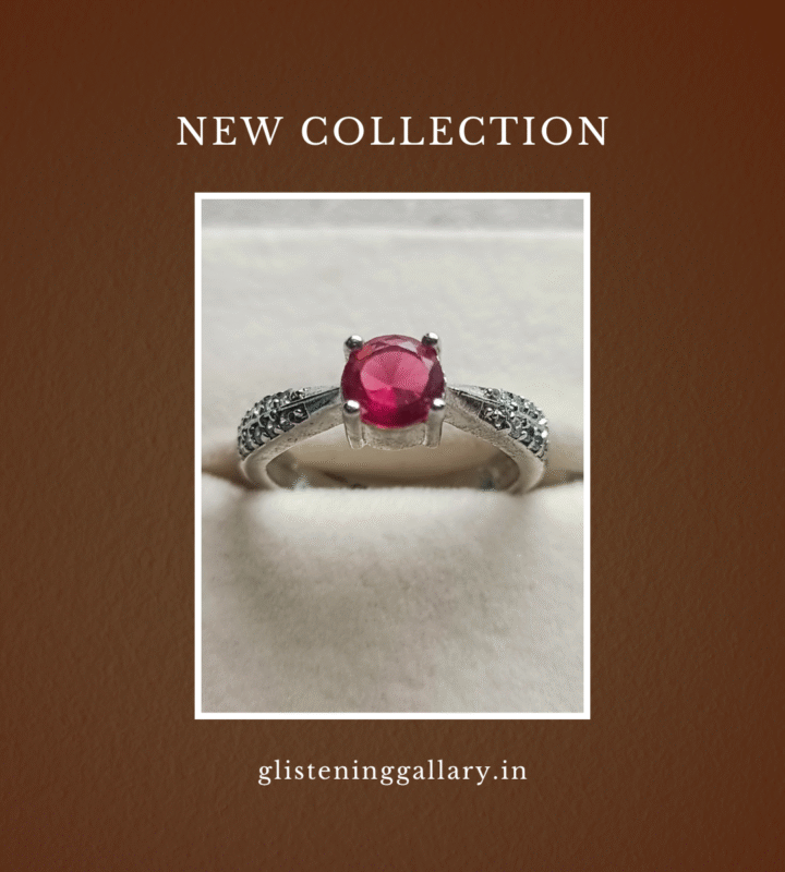 Classic Round Ruby Solitaire Ring – Sterling Silver