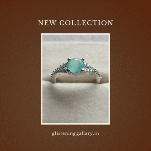 Elegant Silver Ring with Sea Green Cat’s Eye Gemstone