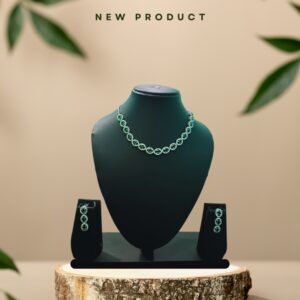 Elegant Emerald Necklace & Earring Set – New Arrival
