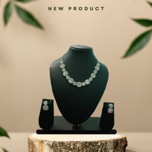 Royal Pink Stone Necklace & Earring Set – New Arrival