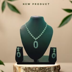 ✨ Elegant Green Stone Jewellery Set – Glistening Gallary ✨