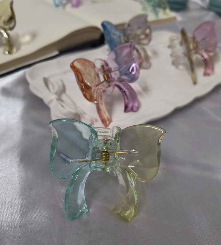 Butterfly Transparent Hair Claw Clips – Pastel Colors