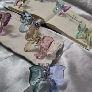 Pastel Butterfly Hair Claw Clips – Stylish & Lightweight - Set of 6