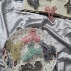 Transparent Bow Hair Claw Clips – Elegant & Lightweight