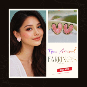 New Arrival – Blush Pink Heart Stud Earrings