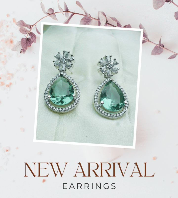 Emerald Bloom Teardrop Earrings