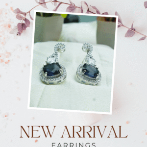 Midnight Sapphire Drop Earrings