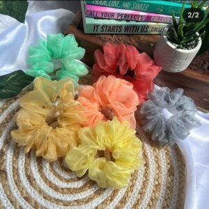 Organza Hair Scrunchies – Bright & Pastel Color Collection