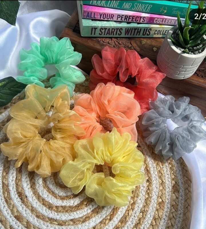 Organza Hair Scrunchies – Bright & Pastel Color Collection