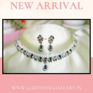 Multi-Color Diamond-Style Necklace Set (New Arrival)