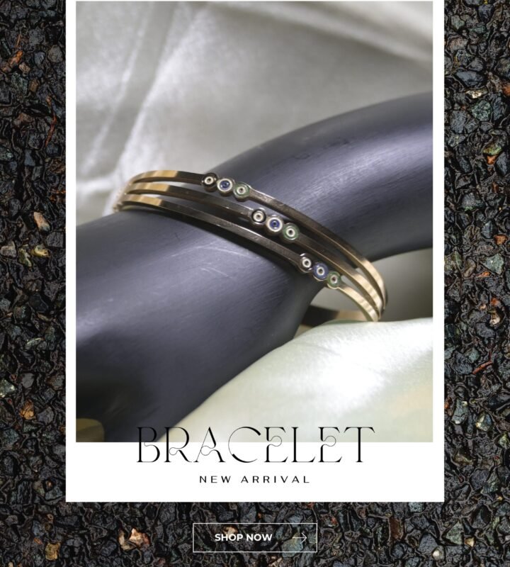 Golden Evil Eye Trio Bracelet