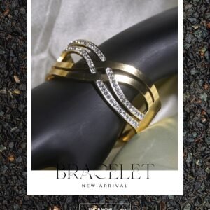 Luxury Crystal Curve Designer Bracelet – New Arrival