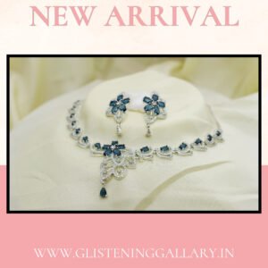 💙 Royal Sapphire Bloom Necklace Set