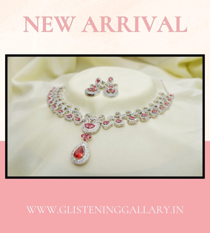 ❤️ Crimson Teardrop Elegance Necklace Set