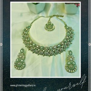 Emerald Grace Kundan Necklace Set