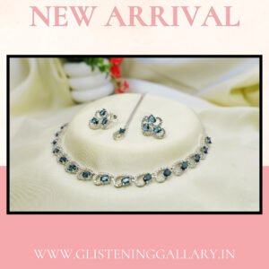 Ocean Blue Sparkle Necklace Set