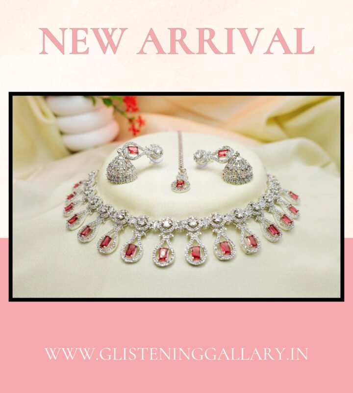 Ruby Royale Drop Necklace Set