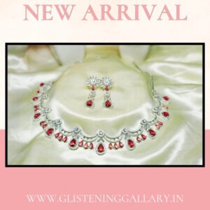 ✨ Ruby Teardrop Royale Necklace Set