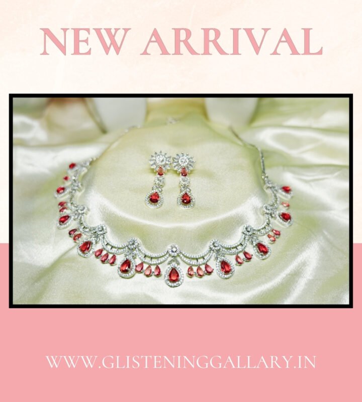 ✨ Ruby Teardrop Royale Necklace Set