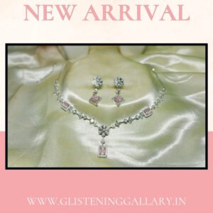 ✨ Blush Crystal Grace Necklace Set