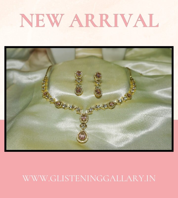 ✨ Rose Gold Blossom Necklace Set