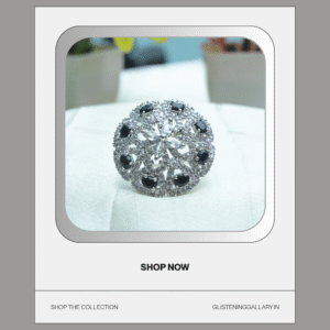 Midnight Bloom Statement Ring