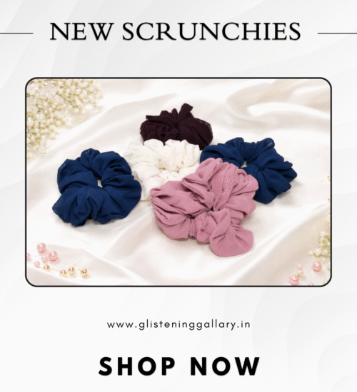 Soft Luxe Fabric Scrunchies – Classic Shades Set