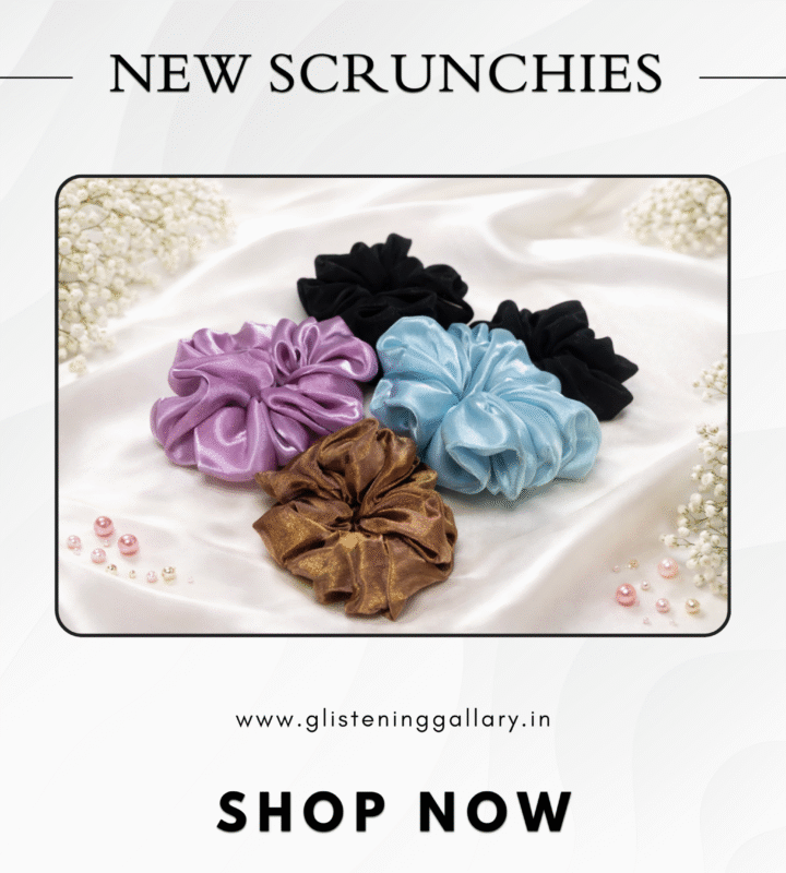 💎 Luxury Satin Scrunchies – Pastel & Classic Combo