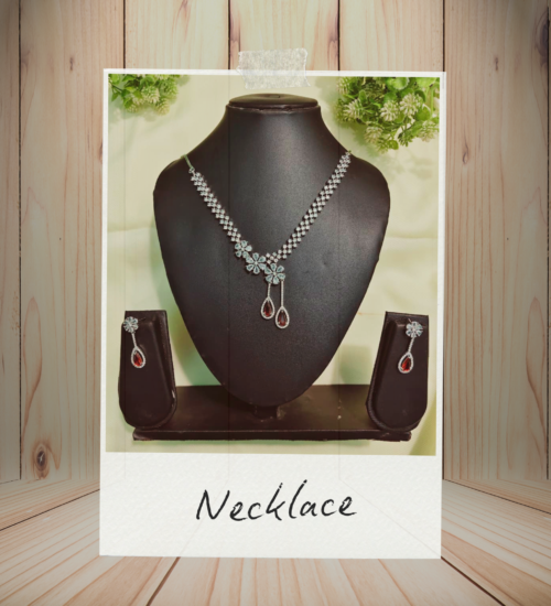 Crystal Bloom V-Shape Necklace