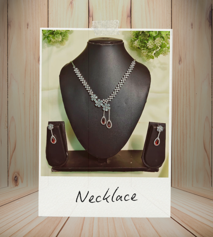 Crystal Bloom V-Shape Necklace