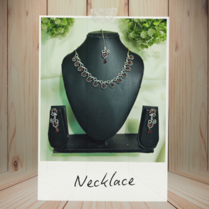Ruby Sparkle Charm Necklace Set