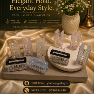 Crystal Luxe Hair Claw Clips