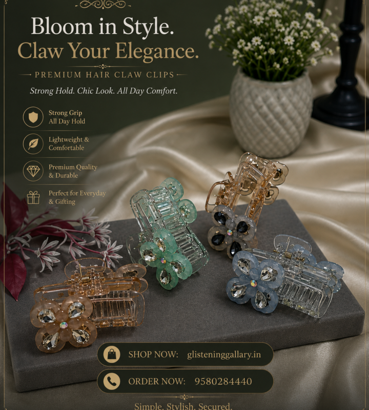 Bloom Luxe Hair Claw Clips