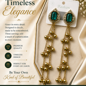 Emerald Grace Tassel Earrings