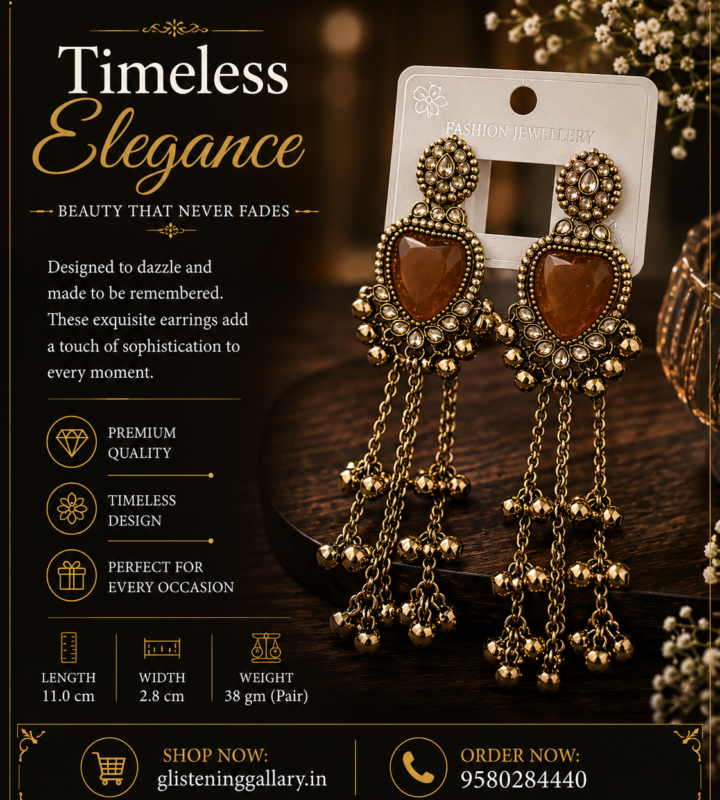 Amber Royale Tassel Earrings