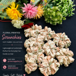 Floral Satin Scrunchies – Premium Pastel Collection