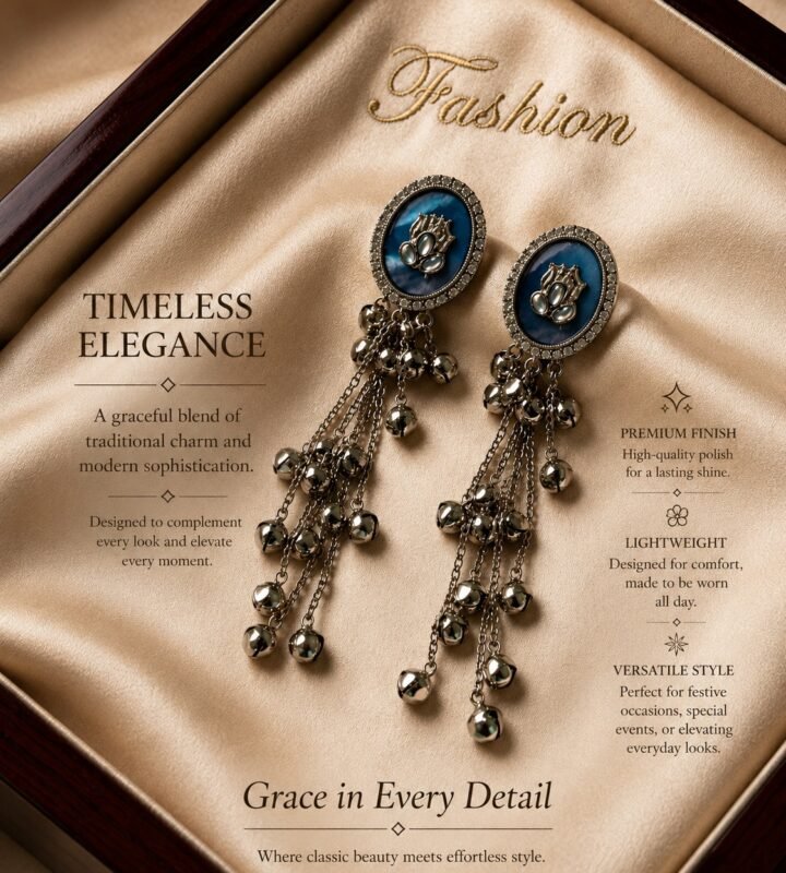 Midnight Pearl Tassel Earrings