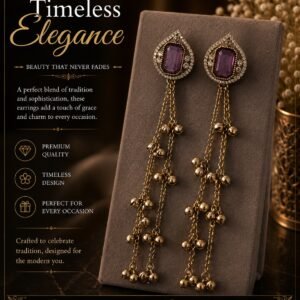 Imperial Amethyst Long Earrings