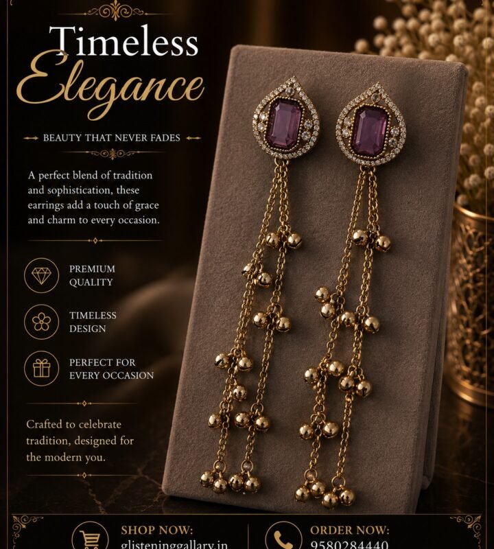 Imperial Amethyst Long Earrings