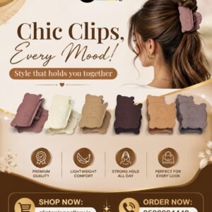Bear Bliss Hair Claw Clip