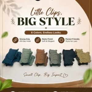 Teddy Charm Hair Claw Clip