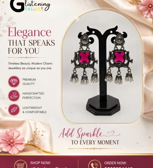 Regal Ruby Statement Jhumkas